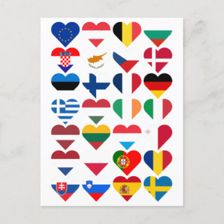 Carte Postale Drapeaux de l'Union européenne