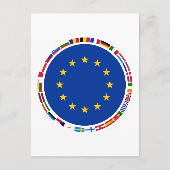 Carte Postale Drapeaux de l'Union européenne (Devant)