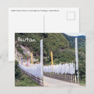 Carte Postale Drapeaux de prière bouddhistes - Bhoutan