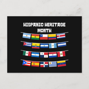 Carte Postale Drapeaux du Mois du patrimoine hispanique