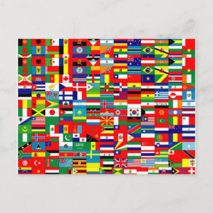 Carte Postale drapeaux du monde