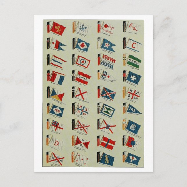 Carte Postale "Drapeaux et entonnoirs" (Devant)