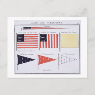 Carte Postale Drapeaux et Pennants maritimes américains, d'un Fr