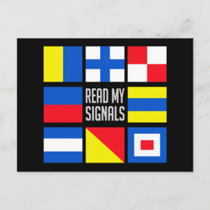 Carte postale drapeaux maritimes - personnaliser!