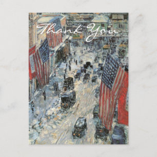 Carte Postale Drapeaux sur la 57e Rue par Frederick Childe Hassa
