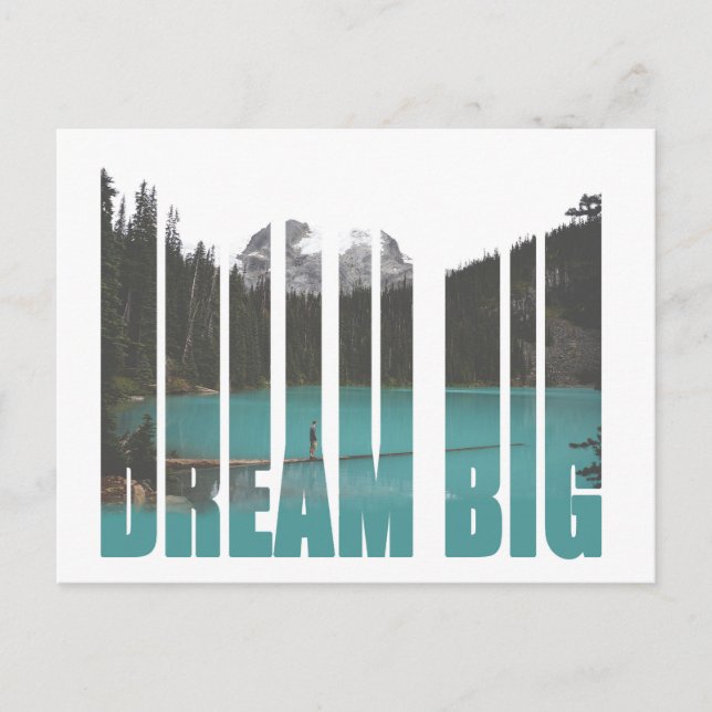 Carte Postale Dream Big Typography (Devant)