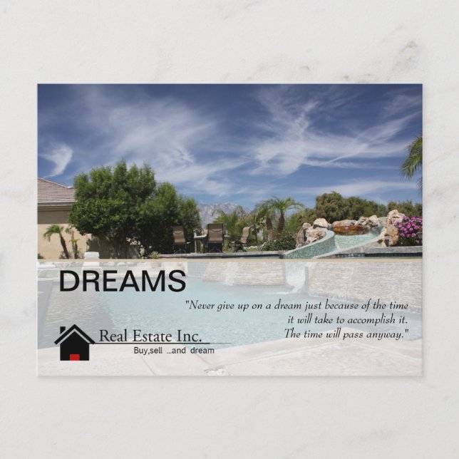 Carte postale Dreams Real Estate (Devant)