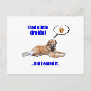 Carte Postale DreidelDog