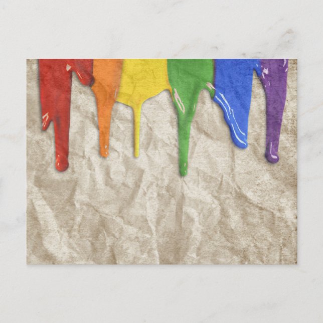 Carte Postale DRIPPINGS DE PEINTURES EN COURSE —.png (Devant)