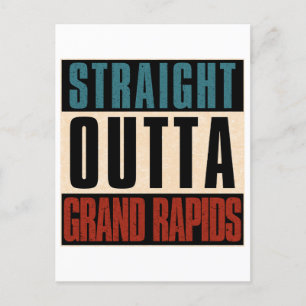 Carte Postale Droite devant Grand Rapids Michigan MI