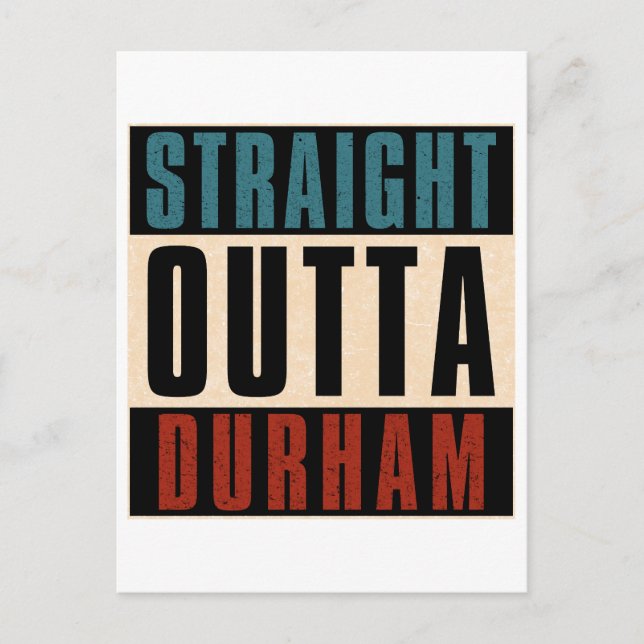 Carte Postale Droite Outta Durham Caroline du Nord NC (Devant)
