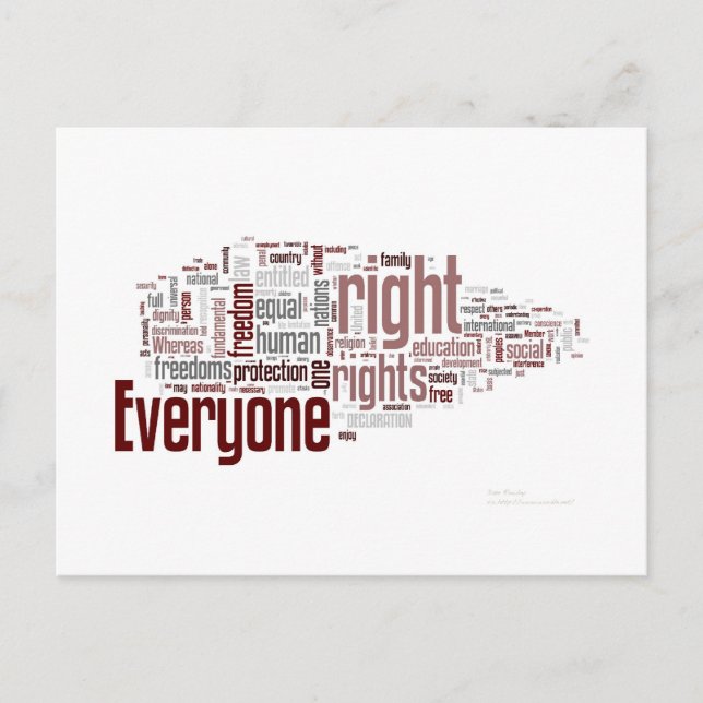 Carte Postale Droits de l'homme (Devant)