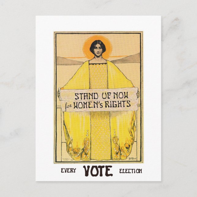 Carte postale Droits des femmes - Vote d'art vinta (Devant)