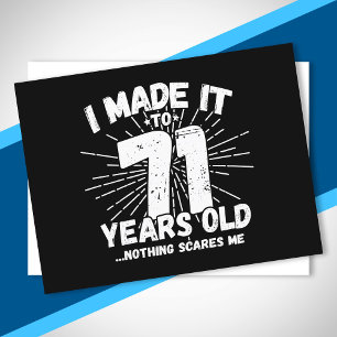 Carte Postale Drôle 71ème Anniversaire Citation Sarcastique 71 A