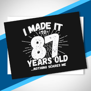 Carte Postale Drôle 87e anniversaire Citation Sarcastique 87 ans