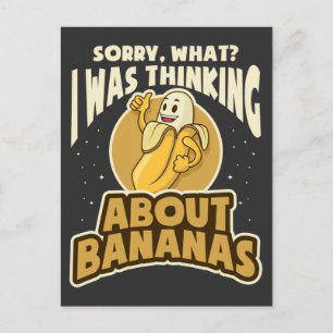 Carte Postale Drôle Banane Citation Fruit Vegan Humour végétarie