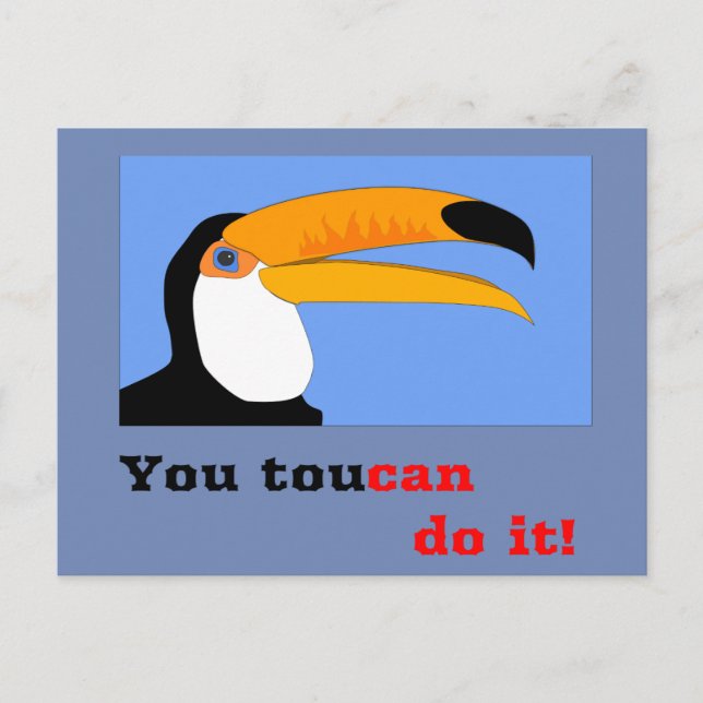 Carte Postale Drôle bande dessinée Toucan oiseau blague ond line (Devant)