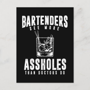 Carte Postale Drôle Bartender Alcool Mixer Barkeeper Plaisanteri