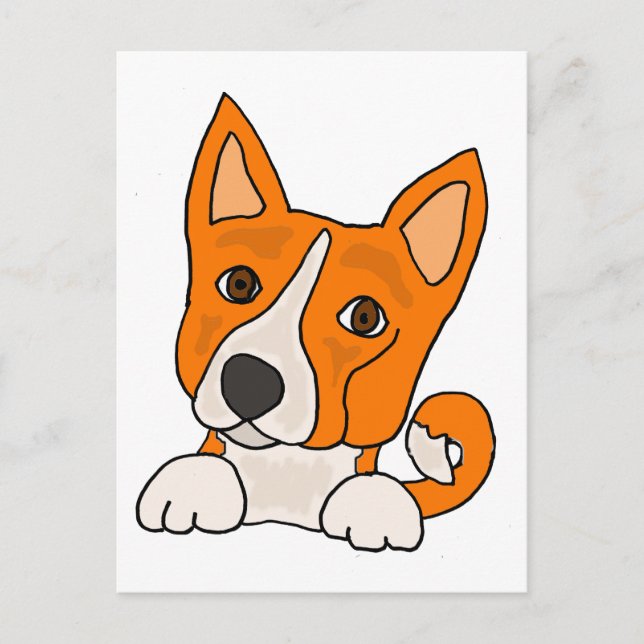 Carte Postale Drôle Basenji Chien Chien Chien (Devant)