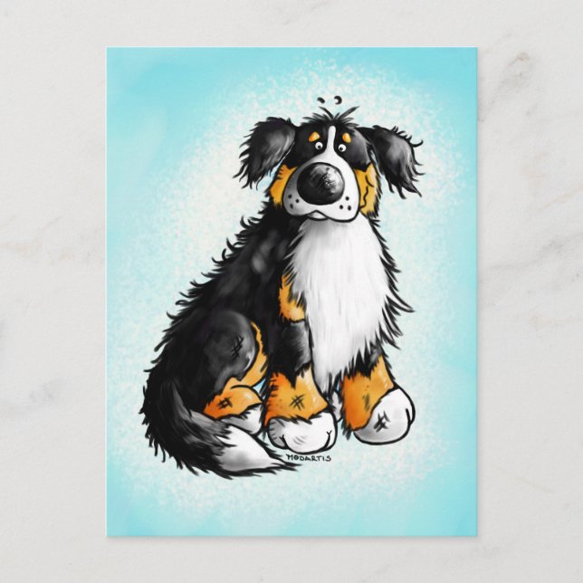 Carte postale Drôle Bernese Mountain Dog (Devant)