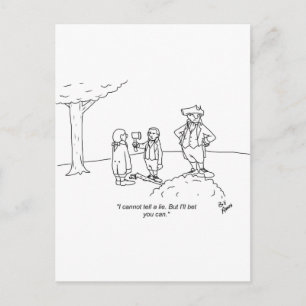 Carte Postale Drôle cadeau George Washington Cherry Tree !