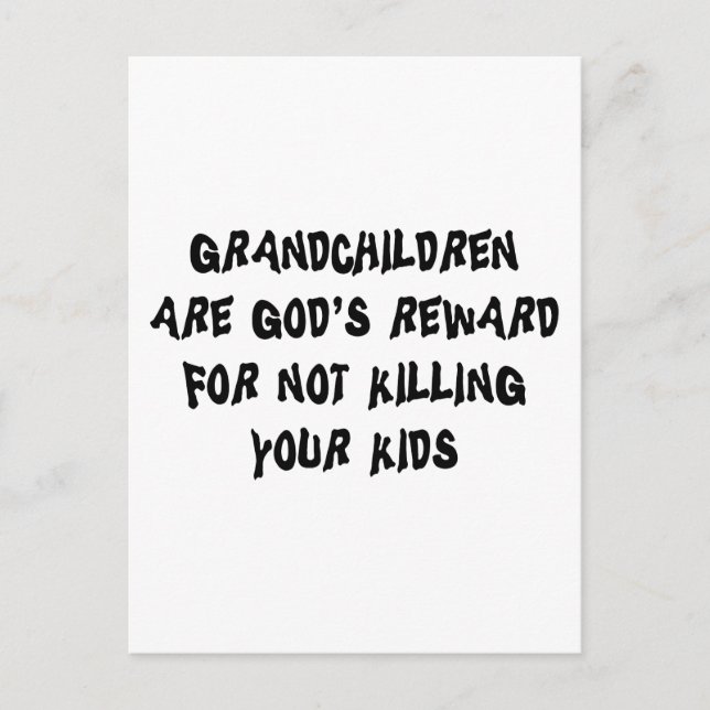 Carte Postale Drôle cadeau grand-parents (Devant)
