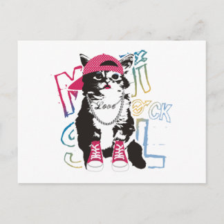 Carte Postale Drôle cadeau pour enfants de chat
