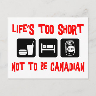 Carte Postale Drôle Canadien