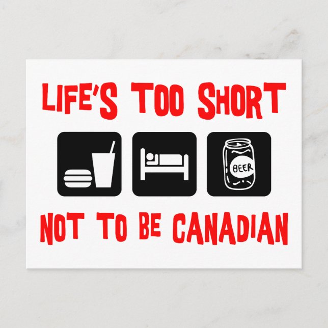 Carte Postale Drôle Canadien (Devant)
