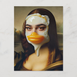 Carte Postale Drôle Canard Face Oeuf Mona