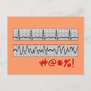Carte Postale Drôle Cardiac Rhythm Dons