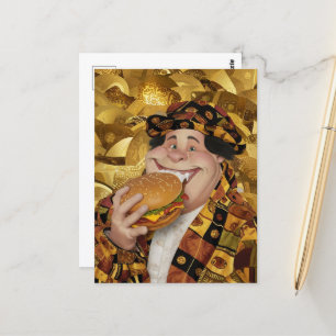 Carte Postale Drôle Cheeseburger Personne