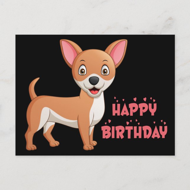 Carte Postale Drôle Chien Chien Chiot Caricature Cute Chihuahua  (Devant)