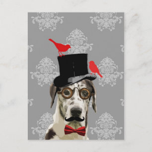 Carte Postale Drôle chien steampunk