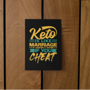 Carte Postale Drôle Citation de triche Keto Diet