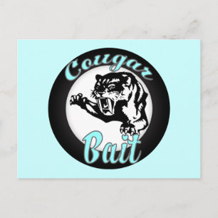 Carte Postale Drôle Cool Retro Cougar Bait Geeky