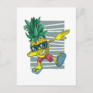 Carte Postale Drôle Dabbing Pineapple Cartoon Ado Graphics
