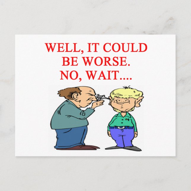 Carte Postale drôle de blague de médecin (Devant)