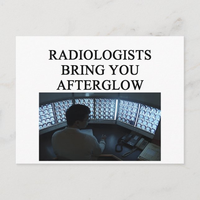 Carte Postale drôle de blague en radiologie (Devant)