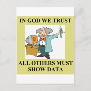 Carte Postale drôle de blague scientifique