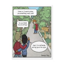 Carte postale drôle de bluff