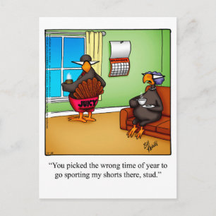 Carte postale drôle de fête de Thanksgiving