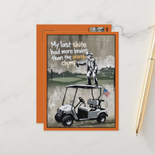 Carte Postale Drôle de Golf Anti-Trump