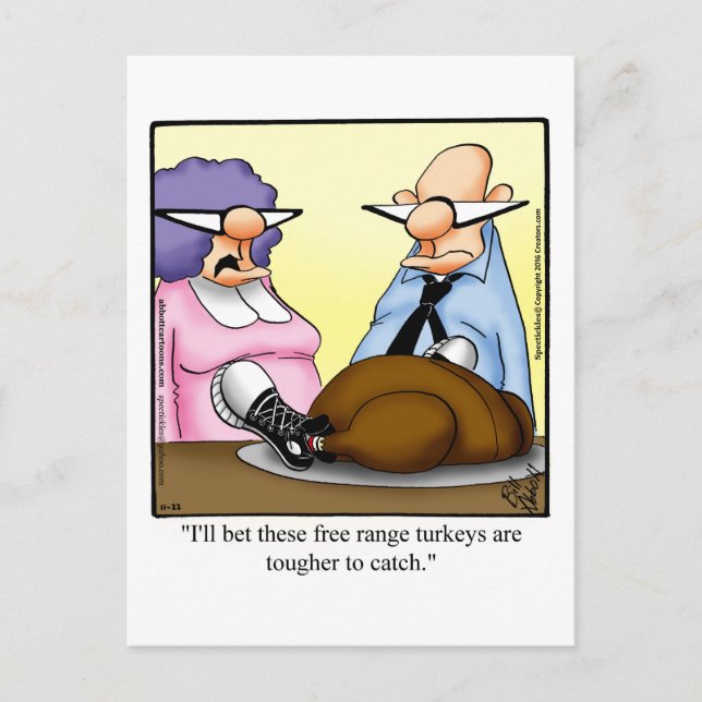 Carte postale drôle de l'Humour de Thanksgiving (Devant)