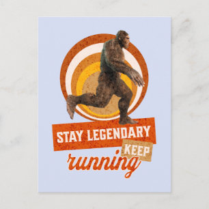 Carte Postale Drôle de motivation de course de Bigfoot