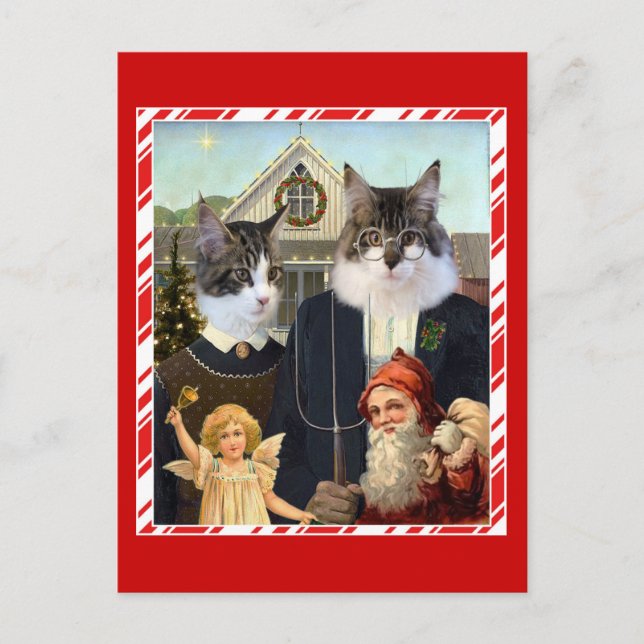 Carte postale drôle de Noël gothique américain de (Devant)