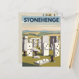 Carte Postale Drôle de Stonehenge WPA Voyage