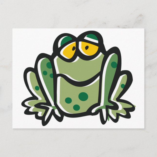 Carte Postale Drôle dessin de grenouille (Devant)