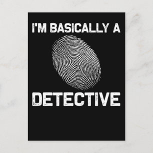 Carte Postale Drôle détective d'enquête criminelle dramatique le