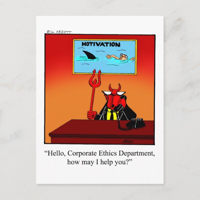 Carte postale drôle d'humour de bureau (Devant)